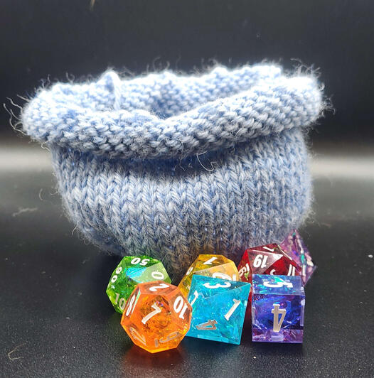 Small Knit Dice Bag